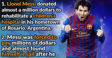 Lionel <b>Messi</b> comes in a middle-class Italian origin. . Interesting facts about messi